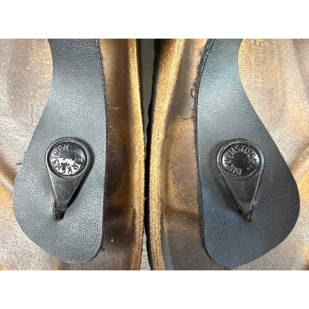 Birkenstock Gizeh Black Leather Thong Sandals Women's Size 40 EU 9 US - Picture 9 of 12